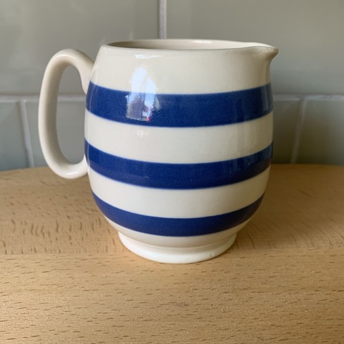 Vintage blue white striped - blue, &