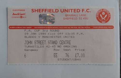 Ticket stub sheffield united - ticket,