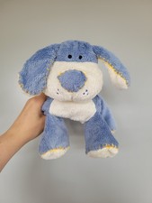 Rare Vintage ELC Tolo Blue Puppy Dog 8” 20cm Plush Soft Toy Rattle Comforter