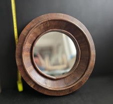 Nkuku Acacia Wood Circular Mirror Wall Mirror for Living Room