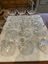 Vintage etched champagne coupe - etched,