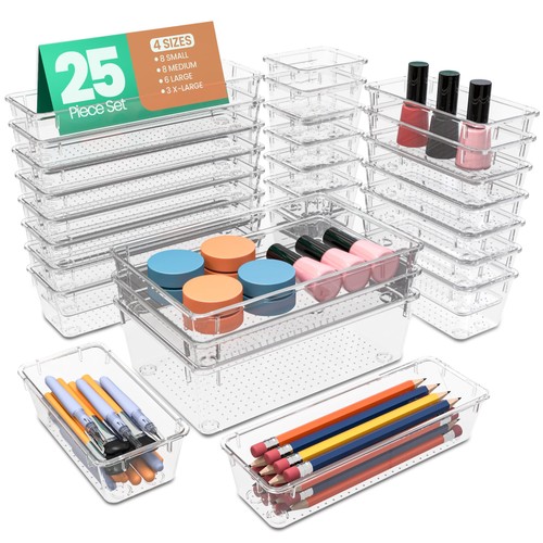 Clear makeup drawer organiser - makeup,