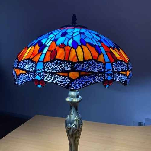 Tiffany style blue dragonfly - tiffany,