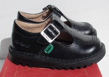 Kickers KICK T I CORE Infant Leather School Shoes Black T-Bar Buckle UK 5 EU 22