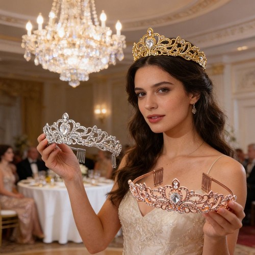 Sparkling bridal tiara - sparkling,