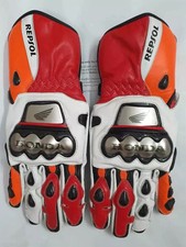 Honda Repsol Motorcycle Motorbike Racing Leather Gloves