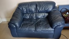 Blue leather Sofa set 2+1