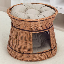 Two Tier Wicker Cat House Pet
