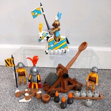Playmobil 3653 & 3024 - 100% Complete Medieval Castle Knights (Catapult, Swan)