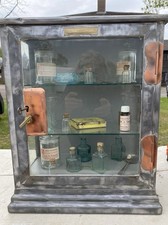 A Vintage Medical Cabinet-Steel/Copper. Possibly Used for Sterilising Items