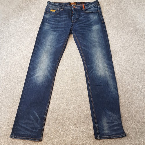 Superdry mens jeans 34x32 blue - mens,