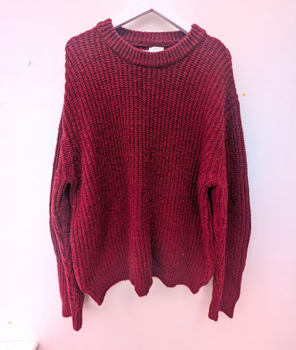 Next mens burgundy - knit, crew