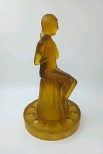 Art Deco Vintage Frosted Amber