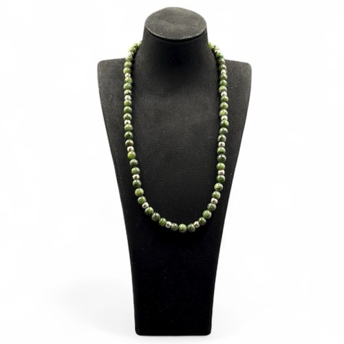 Jade bead necklace - bead,