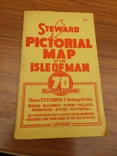 Steward Pictorial Map of The Isle of Man shows TT Course & Vantage points