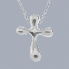 Tiffany & Co Elsa Peretti Platinum Cross Necklace Rare Large 16mm PT950 – 15.5"