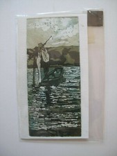 Jenny Massiah, The Fisherman, Myanmar - original etching