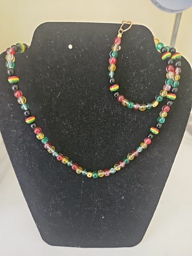 Rastafarian choker bracelet - &,