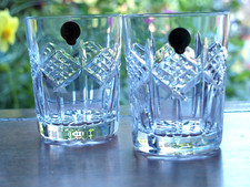 Waterford Crystal "Grainne"  12oz. Whiskey Tumbler Pair New made in Ireland