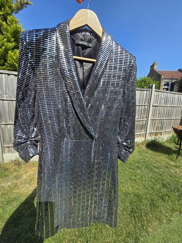 Zara silver sequin sparkly - zara,