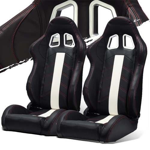 Black pvc leather white - black, leather/white