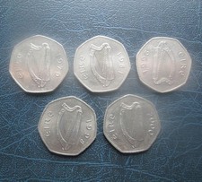 5 x Lot of IRELAND 50p Fifty