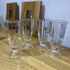 4 Glass Dessert Sundae Ice Cream/ Soda/Milkshake Glass 18cm height  