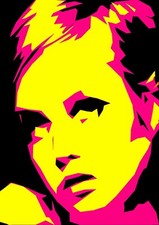 Original Twiggy Fashion 1960s Graffiti Pop Art Modern Art Postcard Print