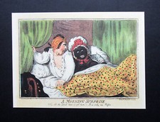 CRUIKSHANK  10.25" x 7.50"  SATIRICAL PRINT....A MORNING SUPRISE  READY TO FRAME