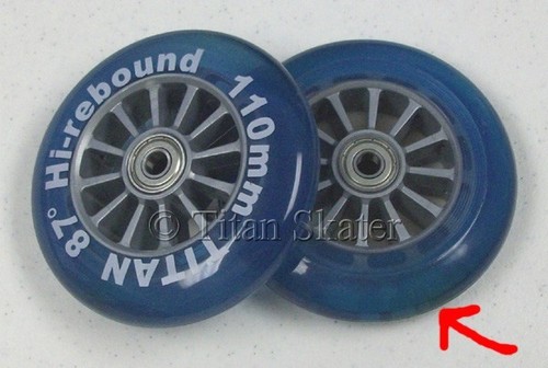 Blue 110mm scooter - 2, wheels