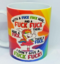 Funny swearing unicorn mug - funny,