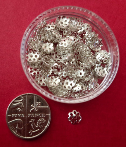 250 pcs 6mm - silver, bead
