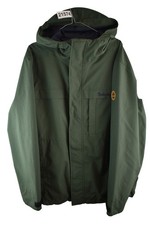TIMBERLAND Earthkeepers Green Windbreaker Jacket size L Mens Full Zip Hooded