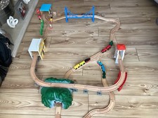 Wooden Train Set With Bridges