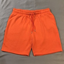 Primark Sweat Shorts Mens Large Orange Pockets Drawstring