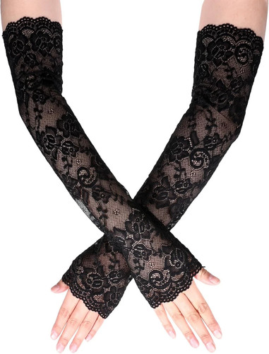 Long lace arm sleeves - long,