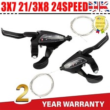 1 Pair For Shimano ST-EF500 Shifter Set 3X7 3X8 Speed V-Brake Lever MTB Bike UK
