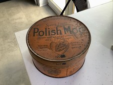 Oil Of Cedar Slip-On Polish Mop Advertising Tin 6.5 Inches Across Vintage