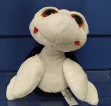 Lil Peepers SUKI 'VLAD' Turtle, white with red bat on black shell, 10" /25cm 