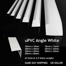 White PVC Corner Trim 90° Angle 2.9m – Plastic Edge Strip Rigid Edging