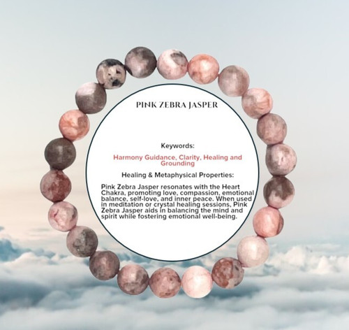 Picasso pink zebra jasper - pink,