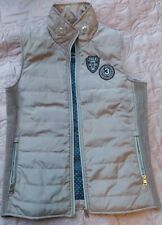HV POLO LARGE GILLET L WAISTCOAT PADDED QUILTED STONE TAUPE EQUESTRIAN BLUE SPOT