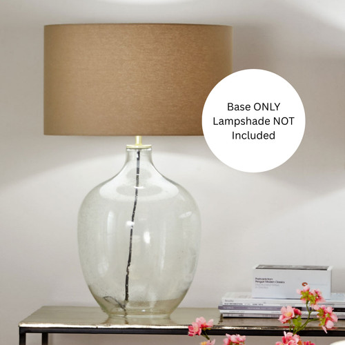 Clear glass table lamp - clear, base