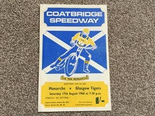 * COATBRIDGE v GLASGOW 17/8/68 speedway programme