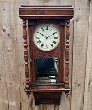 American Marquetry Drop Dial Wall Clock c.1880-1900 *NOT WORKING PROJECT REFURB*