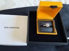 Goldsmiths 18ct Yellow Gold 0.35ct Diamond Mixed Cut Cluster Engagement Ring M