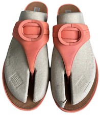 Fitflop Gracie - Circlet Leather Coral Toe-posts - Size UK9 - Worn Once