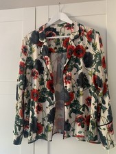 H&M Shacket - Oriental/Pyjama Theme - Floral Print Size 12-14