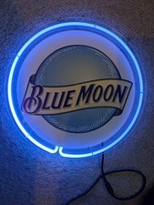Blue Moon Neon Sign Light