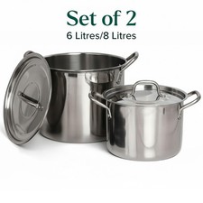Set of 2 6 Litre & 8L Deep